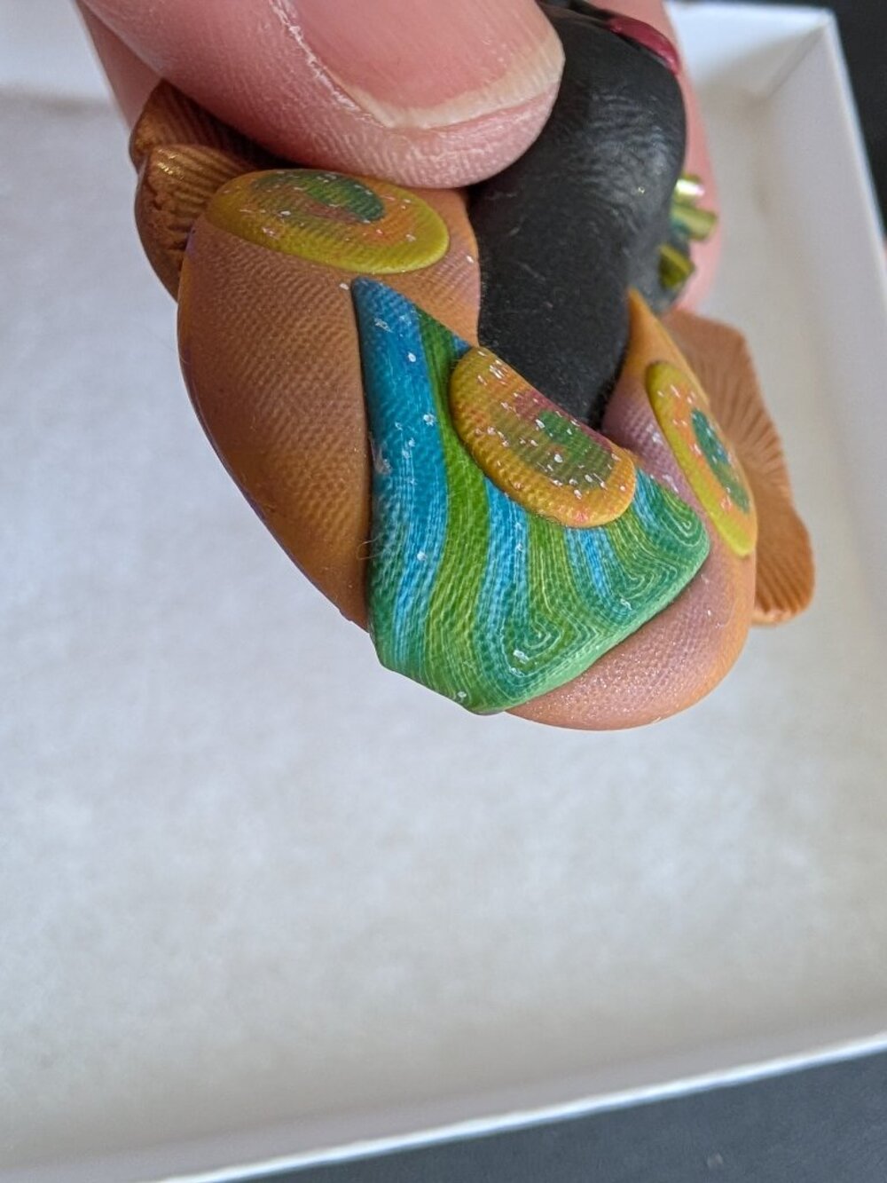 Vintage Rare Susan Hyde Clay Angel Pin - Picture 6 of 6